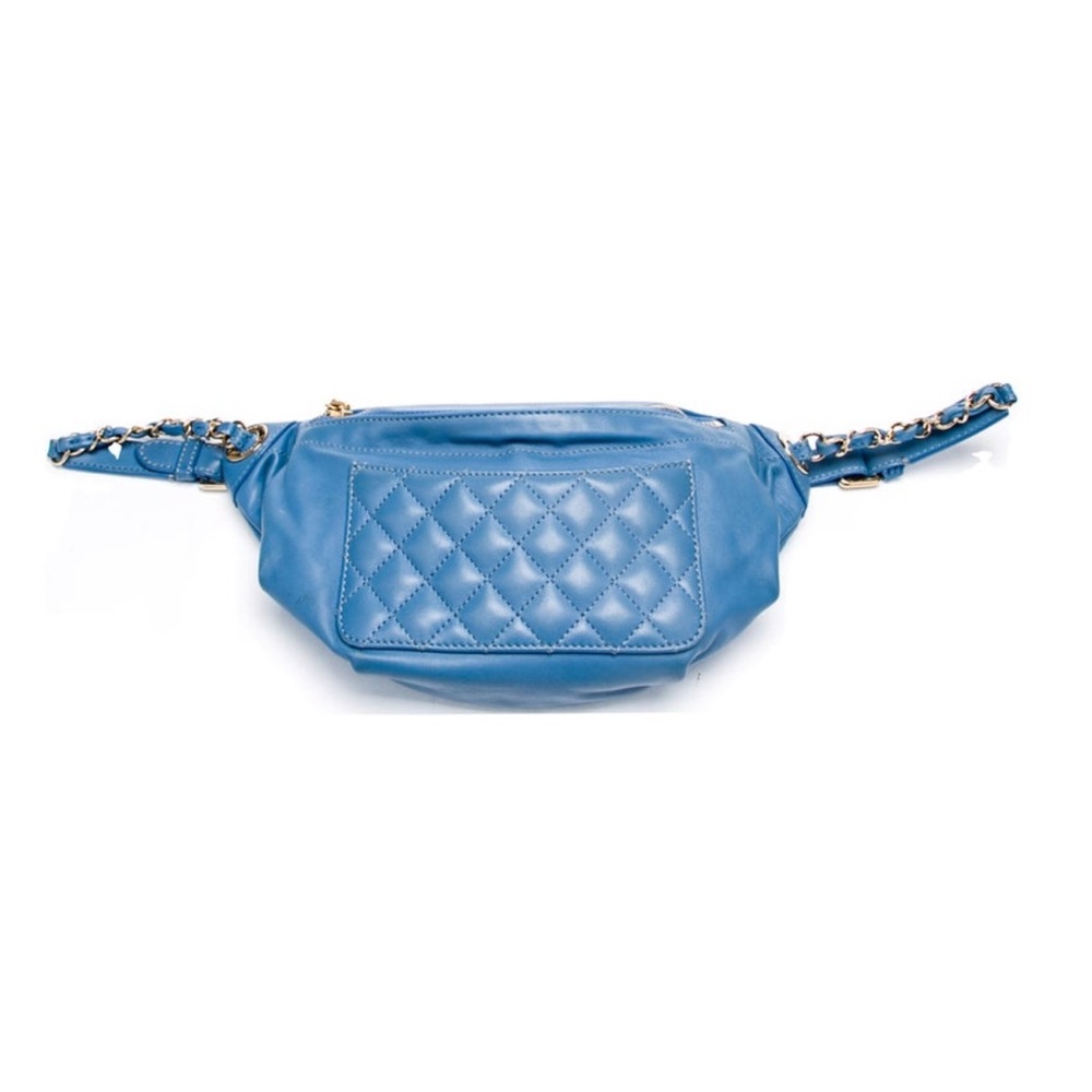 Blue Chanel waist bag 2019
